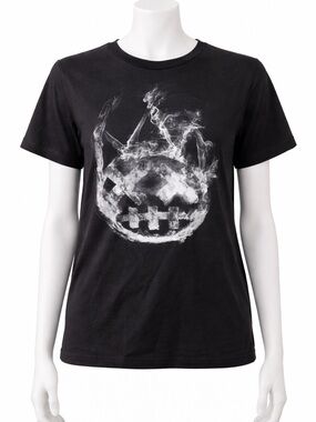 Cult of Individuality Black Crewneck Tee with Subtle Graphic Detail